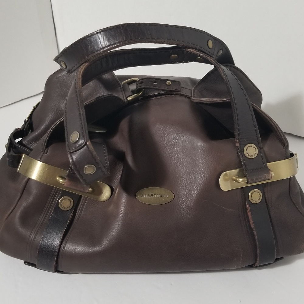 Jill Stuart brown leather Hobo bag purse bag